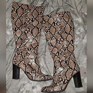 Faux Snake Skin boots